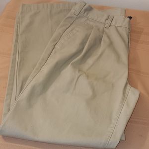 2/$15 George pleated khaki pants 32x30